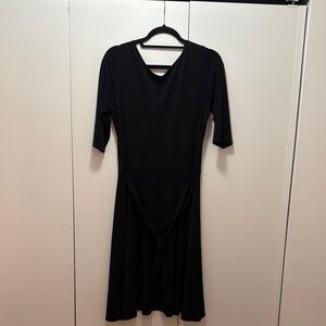 Leota Classic Black Long Sleeve Dress